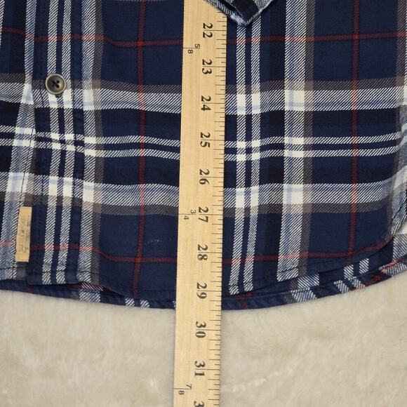 Jachs Men’s Flannel Shirt Blue Plaid Long Sleeve Button Front Casual Size M - Picture 8 of 10